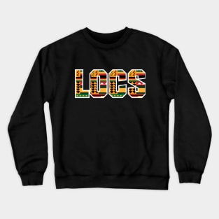 Locs Kente Pattern Crewneck Sweatshirt